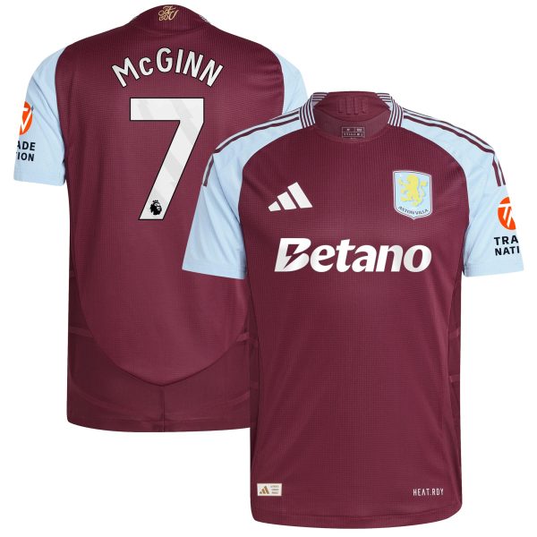 aston villa adidas home authentic shirt 2024-25 with mcginn 7 printing Collection | Official Aston Villa Kits for Fans
