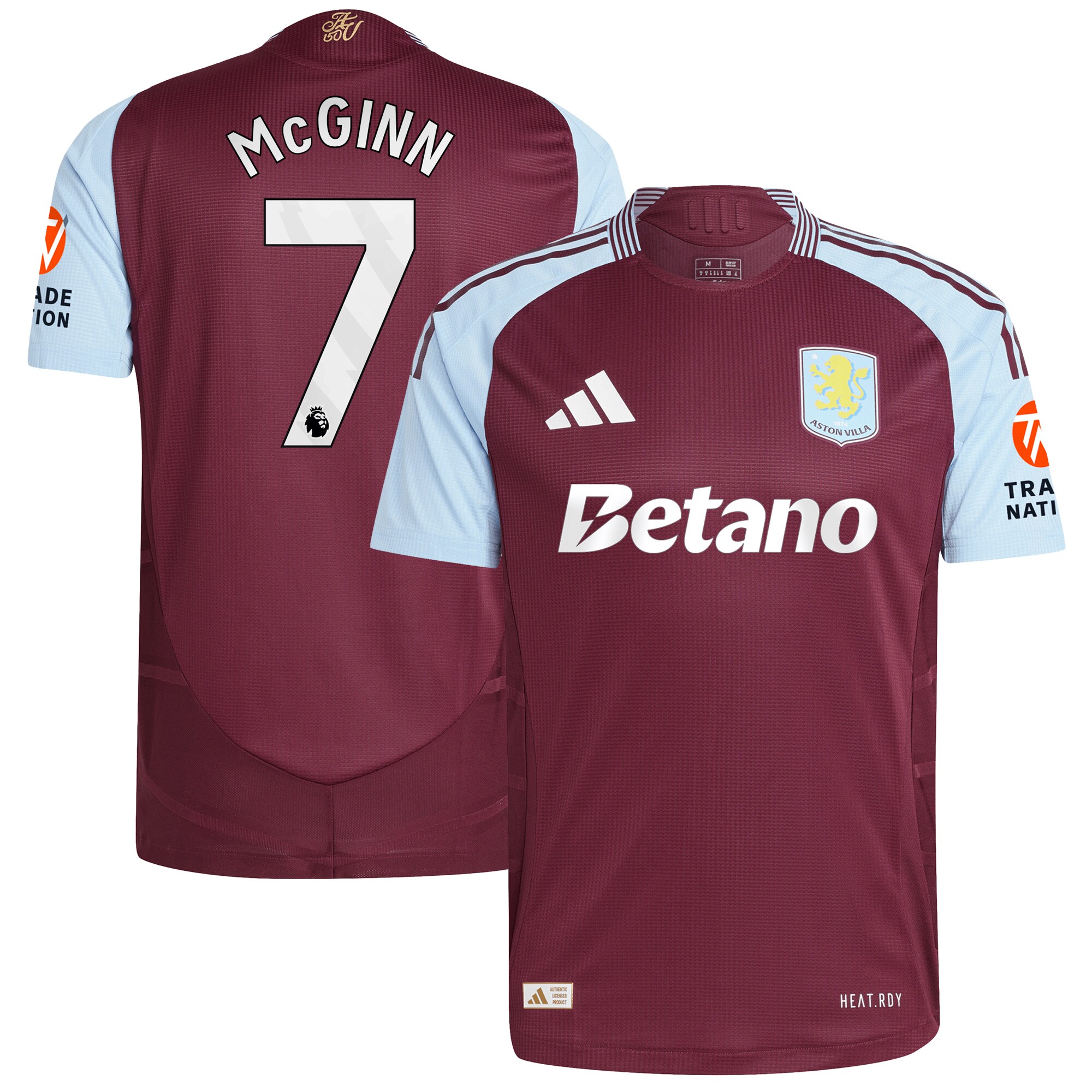 aston villa adidas home authentic shirt 2024-25 with mcginn 7 printing Collection | Official Aston Villa Kits for Fans