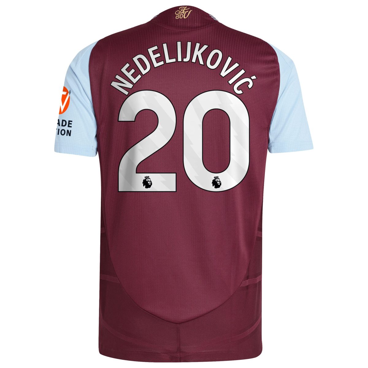 aston villa adidas home authentic shirt 2024-25 with nedeljković 20 printing Collection | Official Aston Villa Kits for Fans