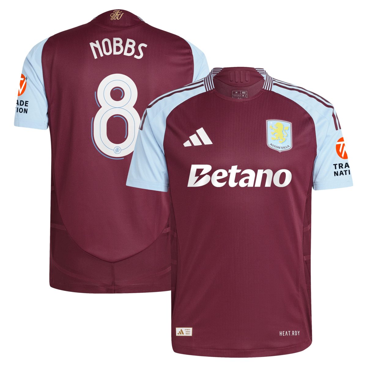 aston villa adidas home authentic shirt 2024-25 with nobbs 8 cup printing Collection | Official Aston Villa Kits for Fans