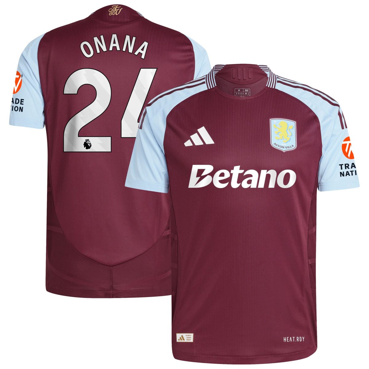 aston villa adidas home authentic shirt 2024-25 with onana 24 printing Collection | Official Aston Villa Kits for Fans