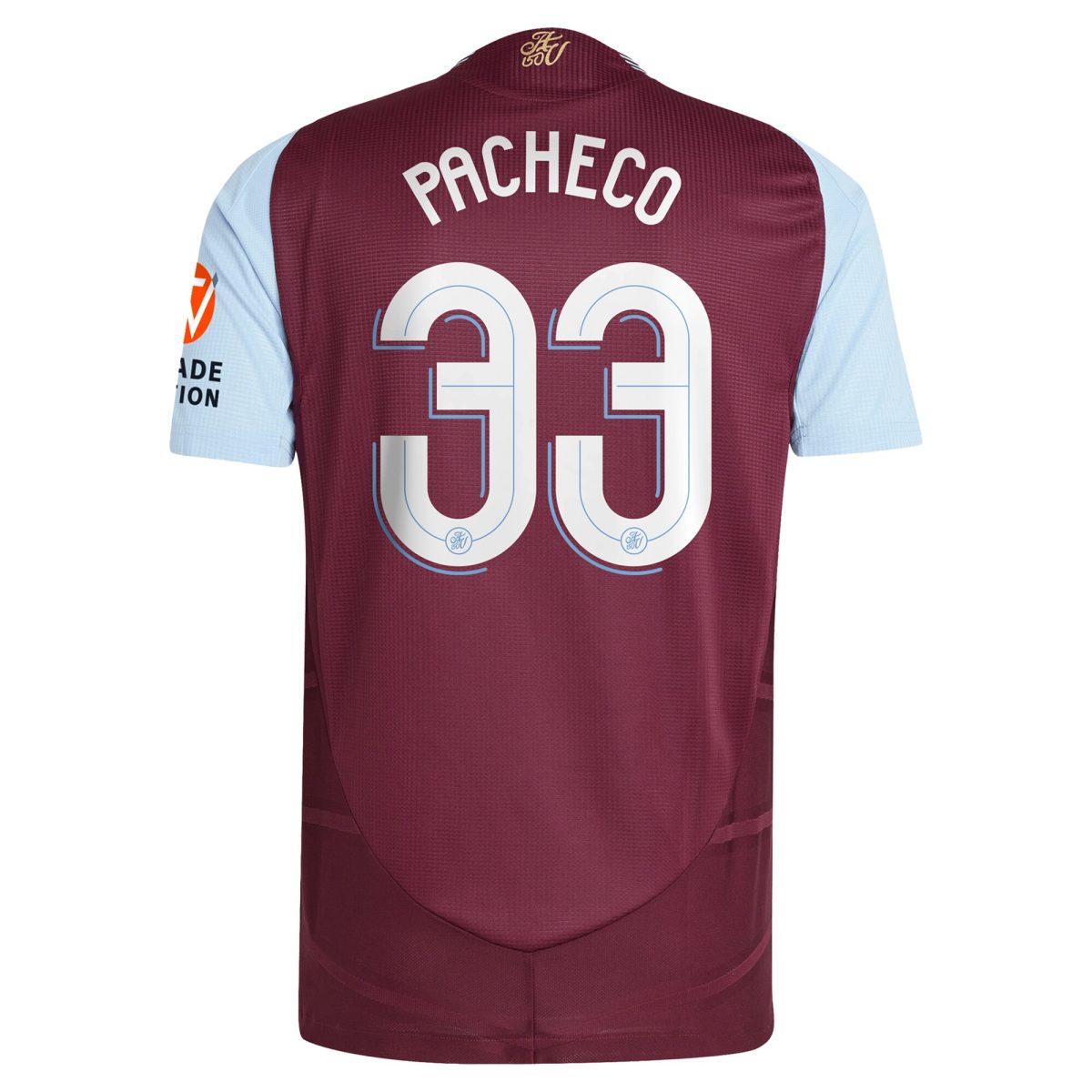aston villa adidas home authentic shirt 2024-25 with pacheco 33 cup printing Collection | Official Aston Villa Kits for Fans
