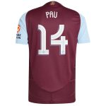 aston villa adidas home authentic shirt 2024-25 with pau 14 cup printing Collection | Official Aston Villa Kits for Fans
