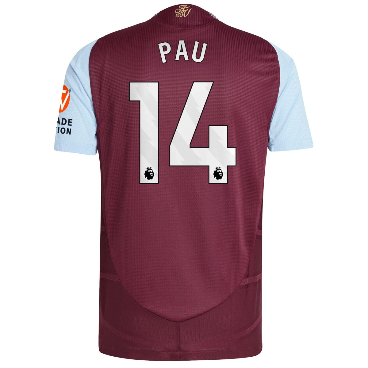 aston villa adidas home authentic shirt 2024-25 with pau 14 printing Collection | Official Aston Villa Kits for Fans