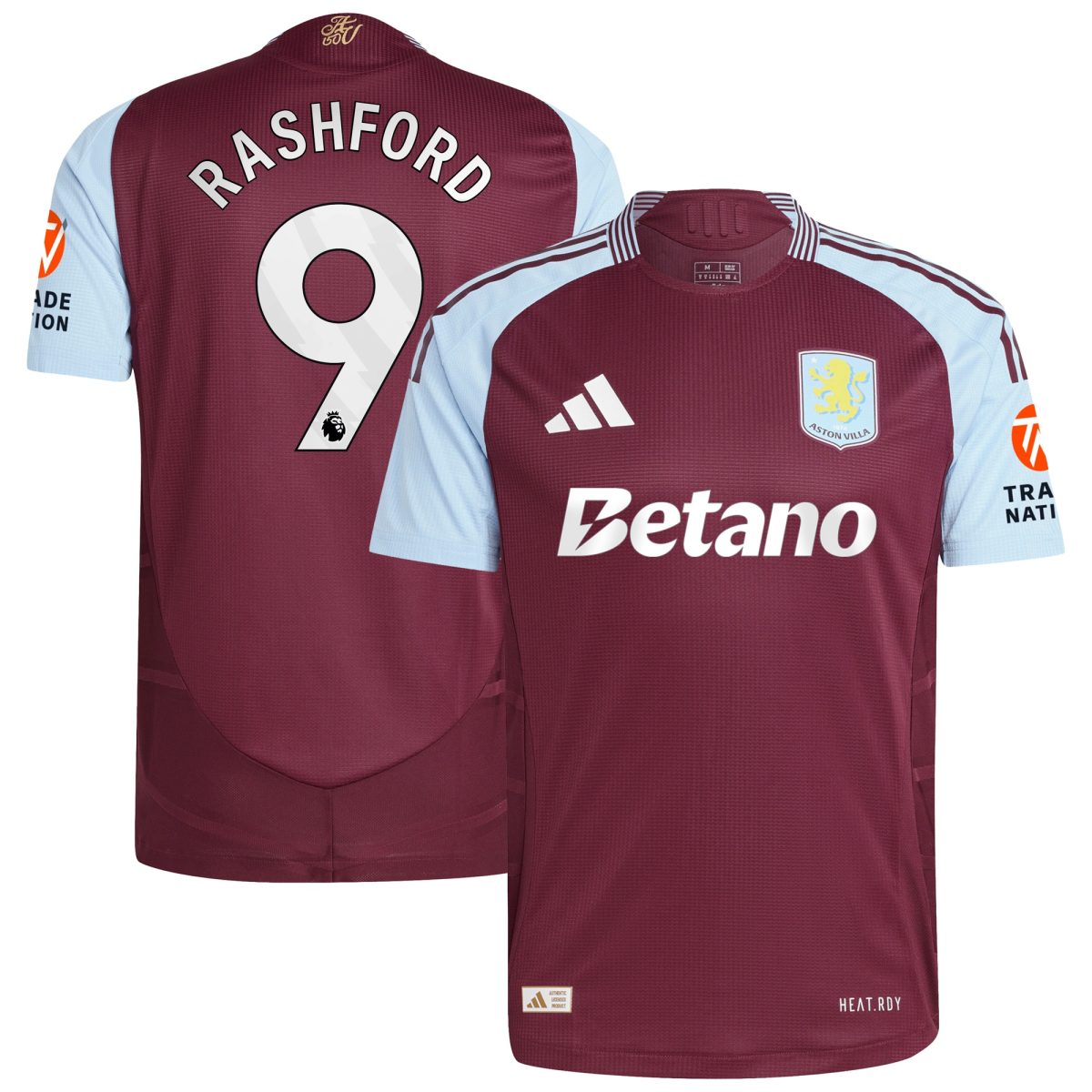 aston villa adidas home authentic shirt 2024-25 with rashford 9 printing Collection | Official Aston Villa Kits for Fans