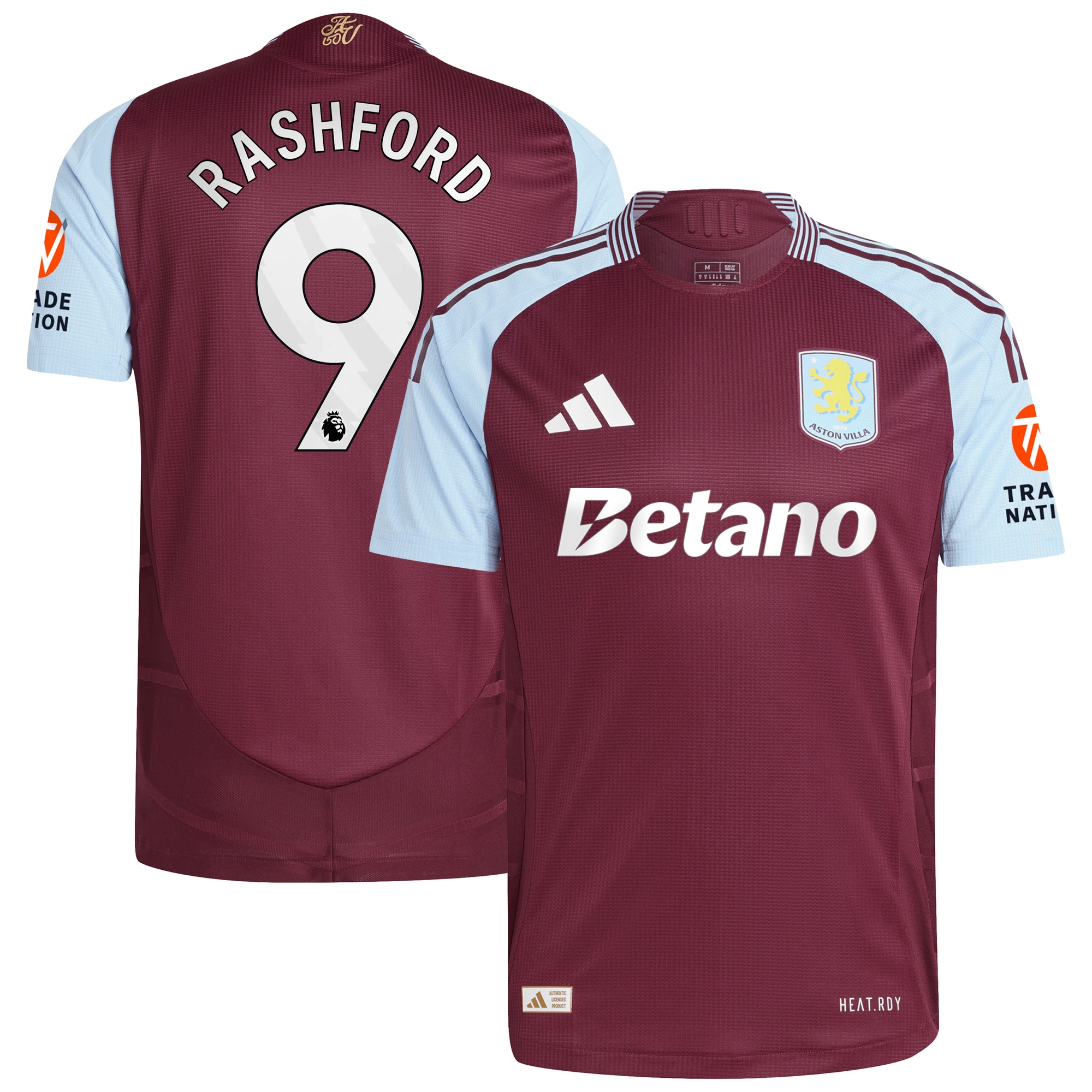 aston villa adidas home authentic shirt 2024-25 with rashford 9 printing Collection | Official Aston Villa Kits for Fans