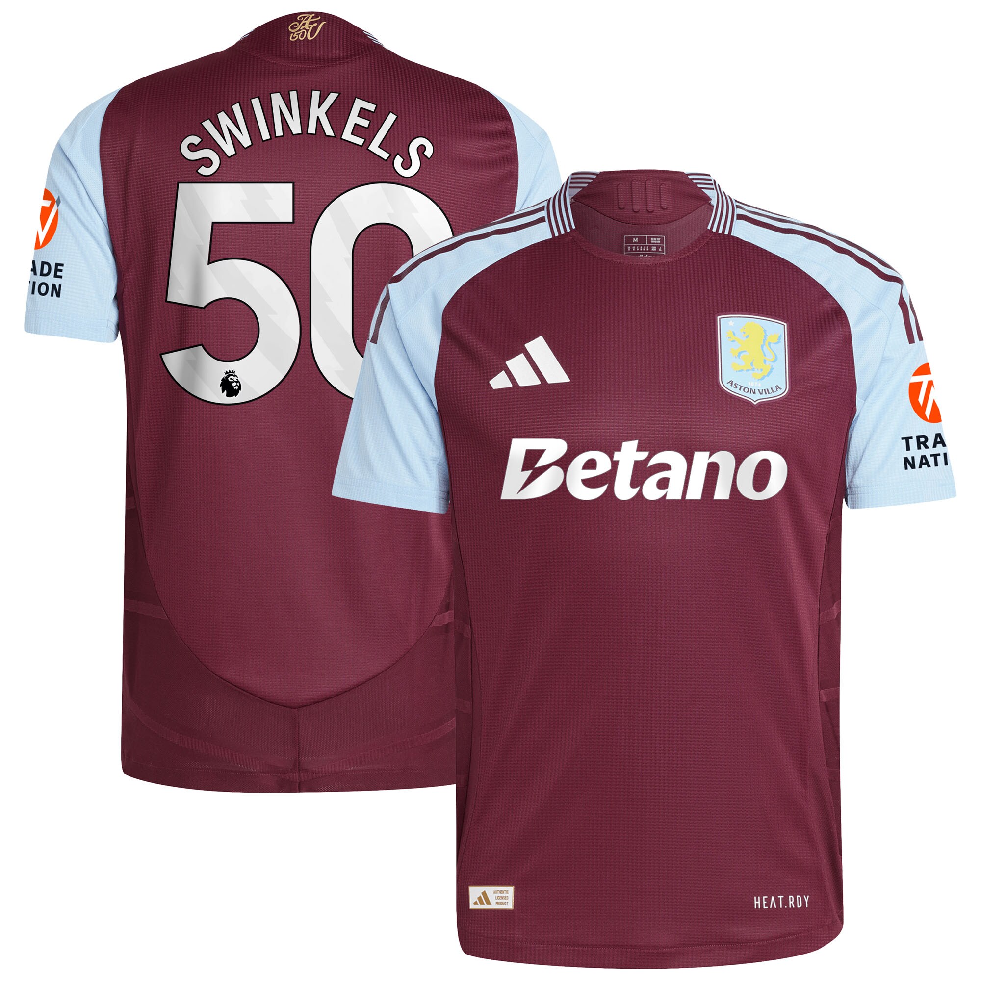 aston villa adidas home authentic shirt 2024-25 with swinkels 50 printing Collection | Official Aston Villa Kits for Fans