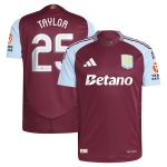 aston villa adidas home authentic shirt 2024-25 with taylor 25 cup printing Collection | Official Aston Villa Kits for Fans