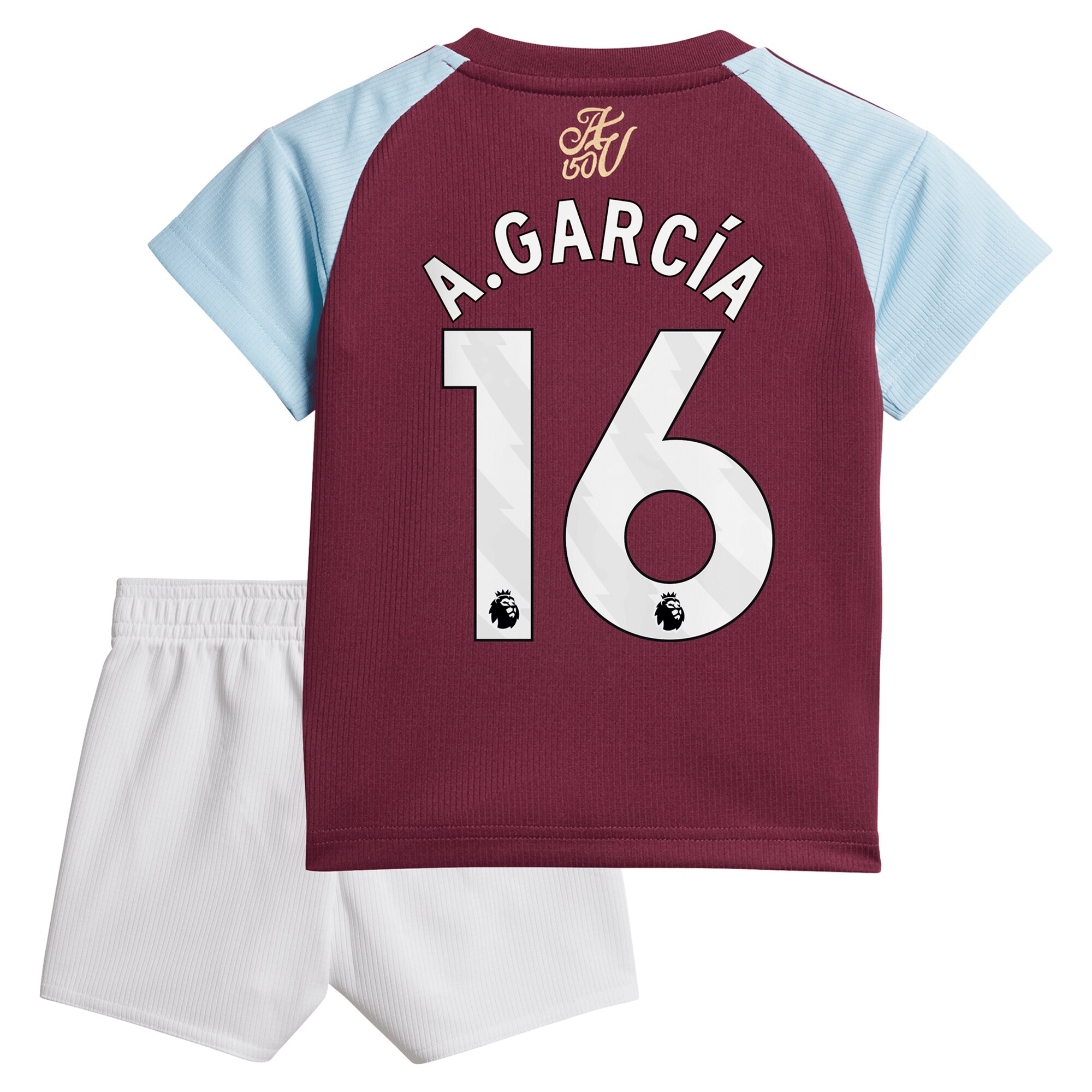 aston villa adidas home baby kit 2024-25 with a.garcía 16 printing Collection | Official Aston Villa Kits for Fans