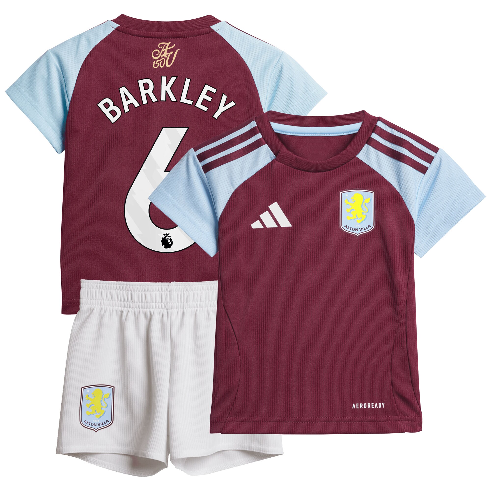 aston villa adidas home baby kit 2024-25 with barkley 6 printing Collection | Official Aston Villa Kits for Fans