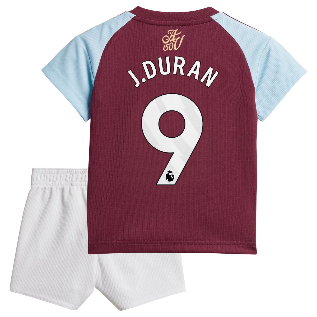 aston villa adidas home baby kit 2024-25 with j.duran 9 printing Collection | Official Aston Villa Kits for Fans