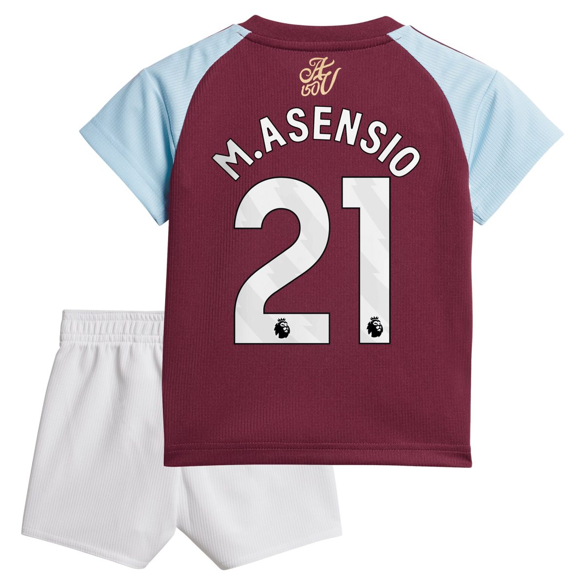 aston villa adidas home baby kit 2024-25 with m.asensio 21 printing Collection | Official Aston Villa Kits for Fans