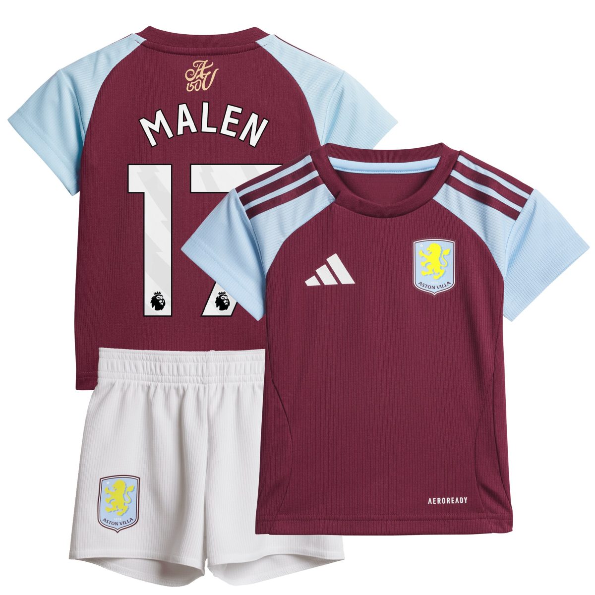 aston villa adidas home baby kit 2024-25 with malen 17 printing Collection | Official Aston Villa Kits for Fans