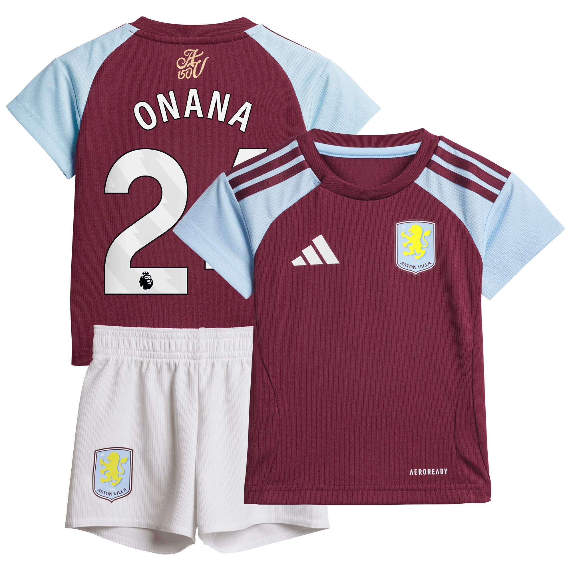 aston villa adidas home baby kit 2024-25 with onana 24 printing Collection | Official Aston Villa Kits for Fans