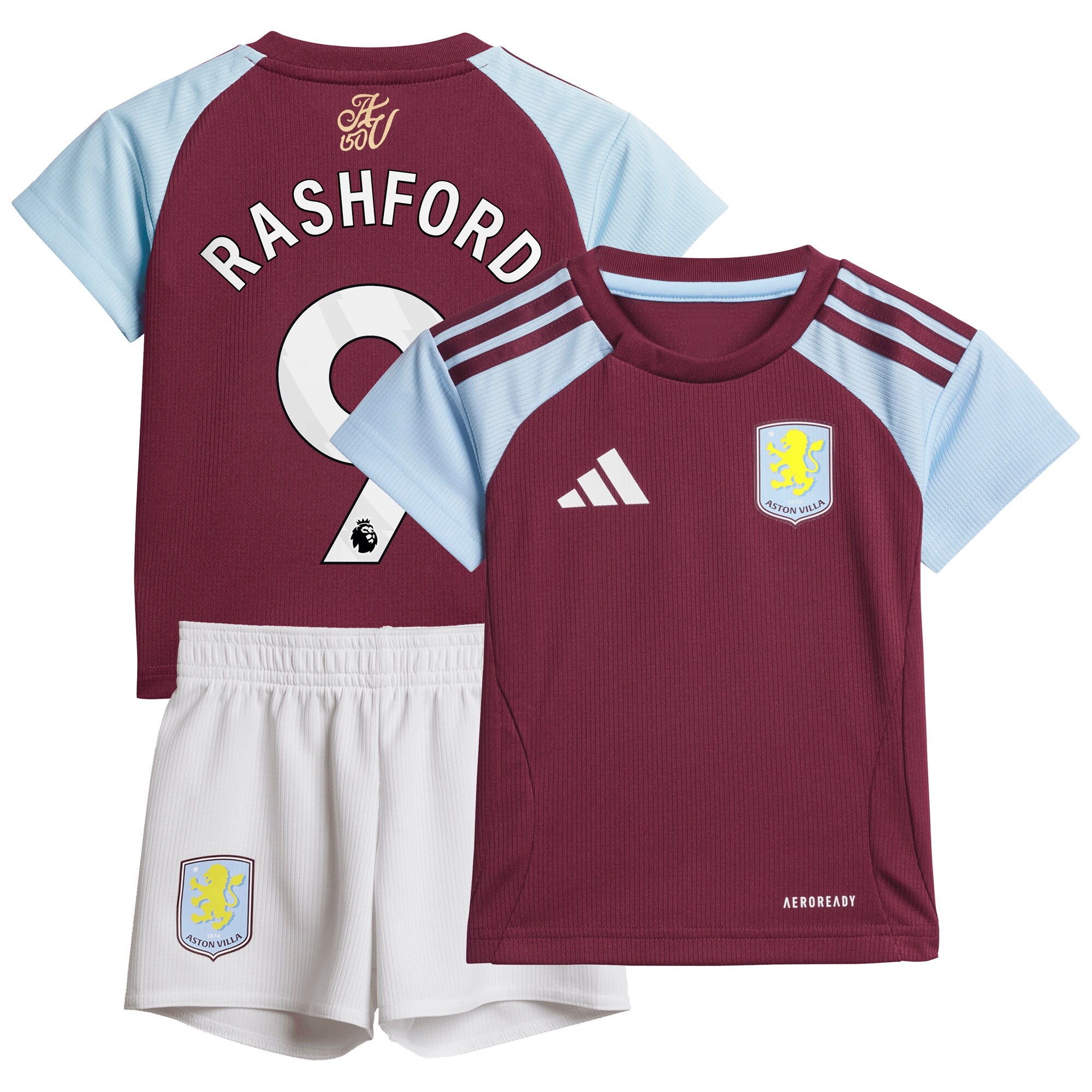aston villa adidas home baby kit 2024-25 with rashford 9 printing Collection | Official Aston Villa Kits for Fans