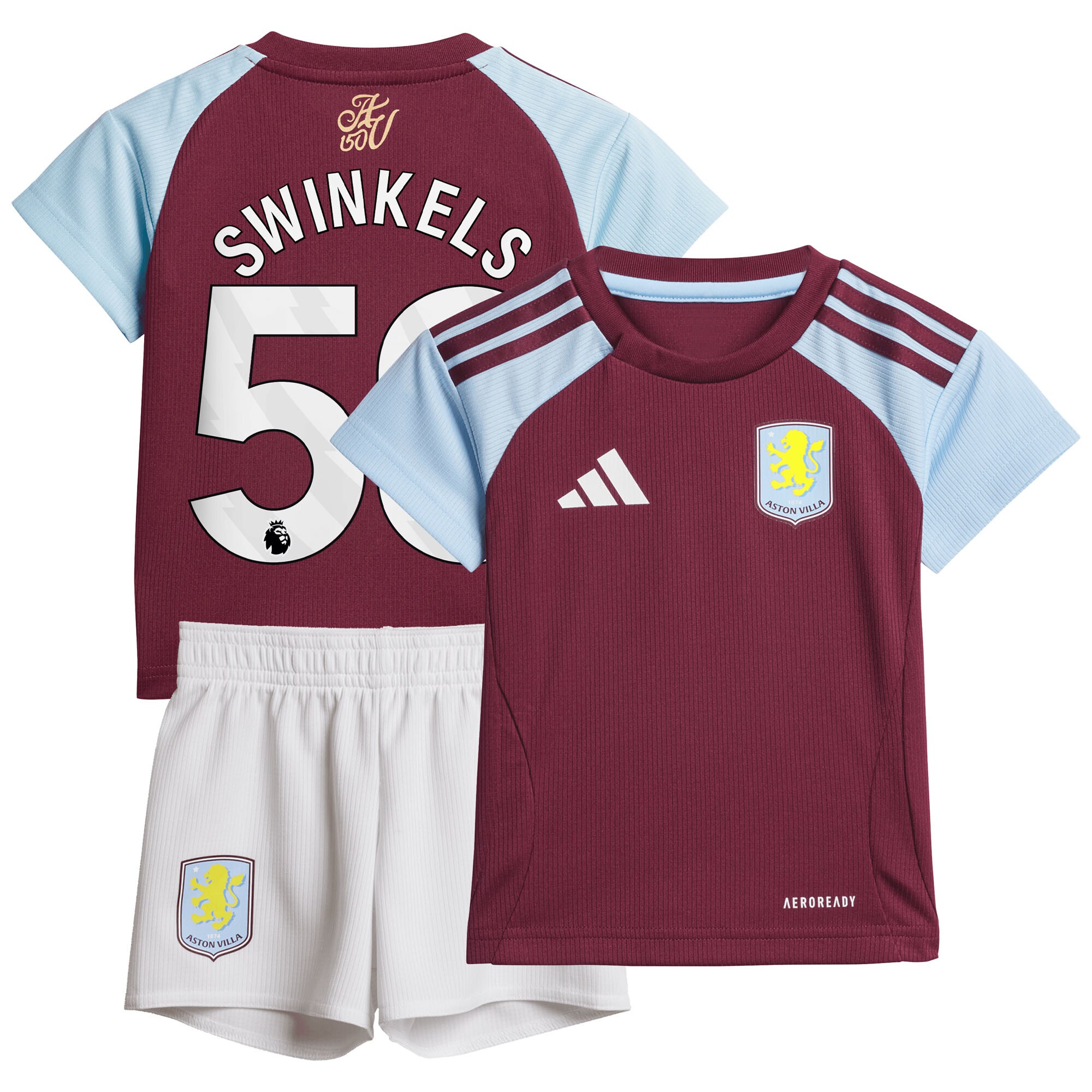 aston villa adidas home baby kit 2024-25 with swinkels 50 printing Collection | Official Aston Villa Kits for Fans