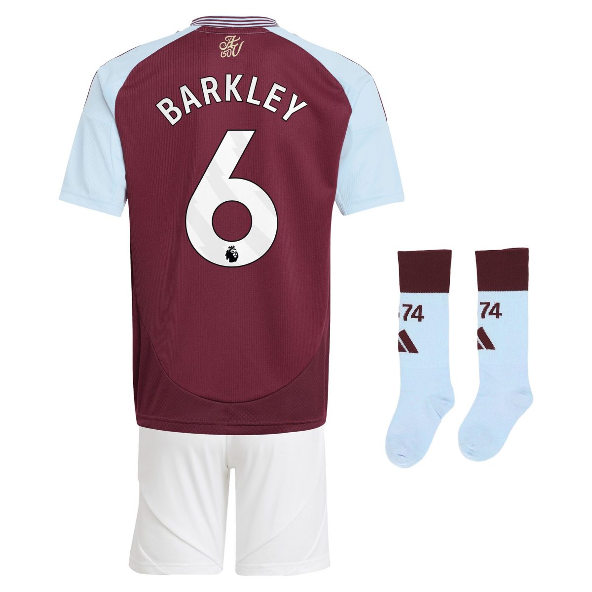 aston villa adidas home mini kit 2024-25 with barkley 6 printing Collection | Official Aston Villa Kits for Fans