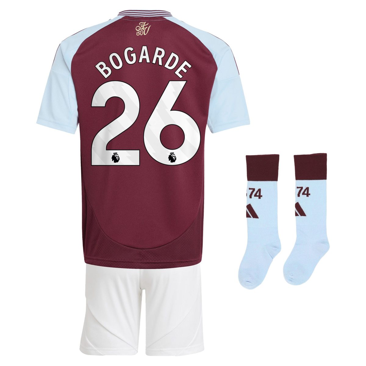 aston villa adidas home mini kit 2024-25 with bogarde 26 printing Collection | Official Aston Villa Kits for Fans