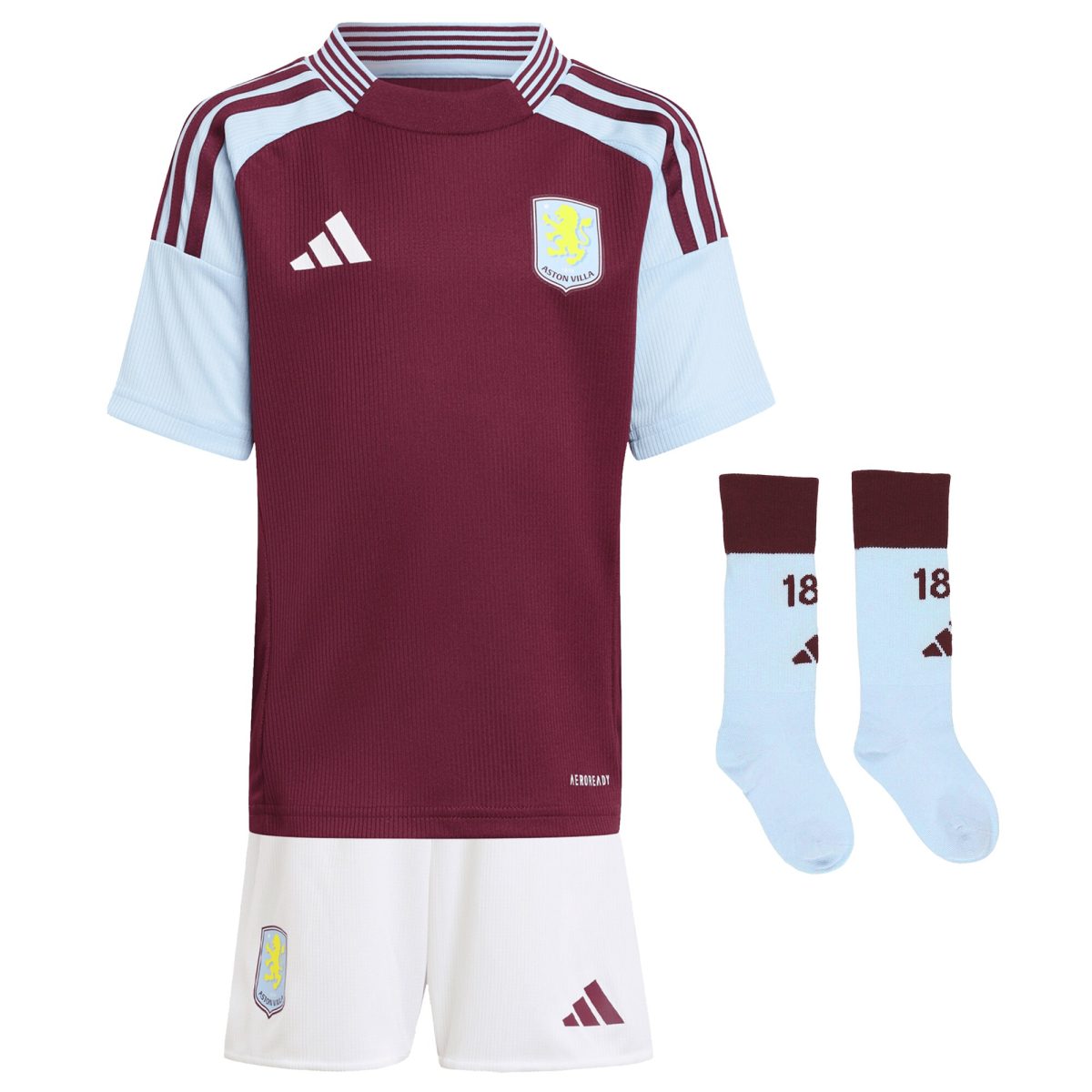aston villa adidas home mini kit 2024-25 with diego carlos 3 printing Collection | Official Aston Villa Kits for Fans