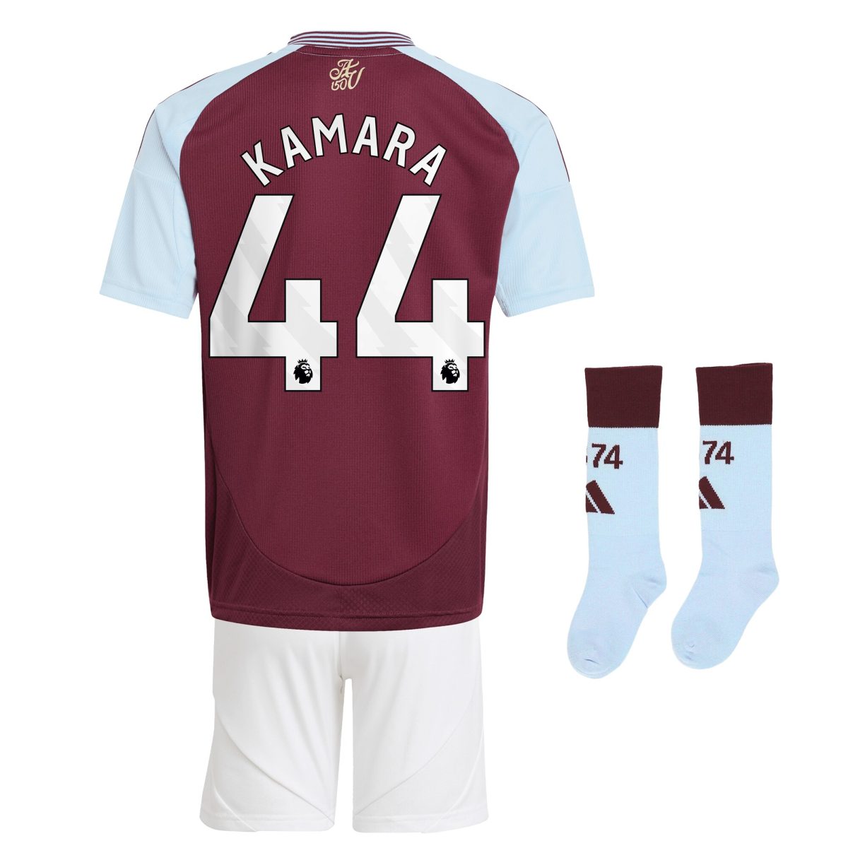aston villa adidas home mini kit 2024-25 with kamara 44 printing Collection | Official Aston Villa Kits for Fans