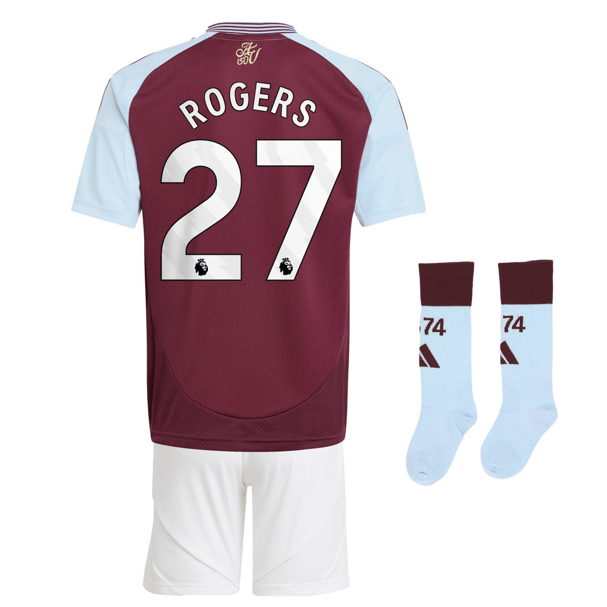 aston villa adidas home mini kit 2024-25 with rogers 27 printing Collection | Official Aston Villa Kits for Fans