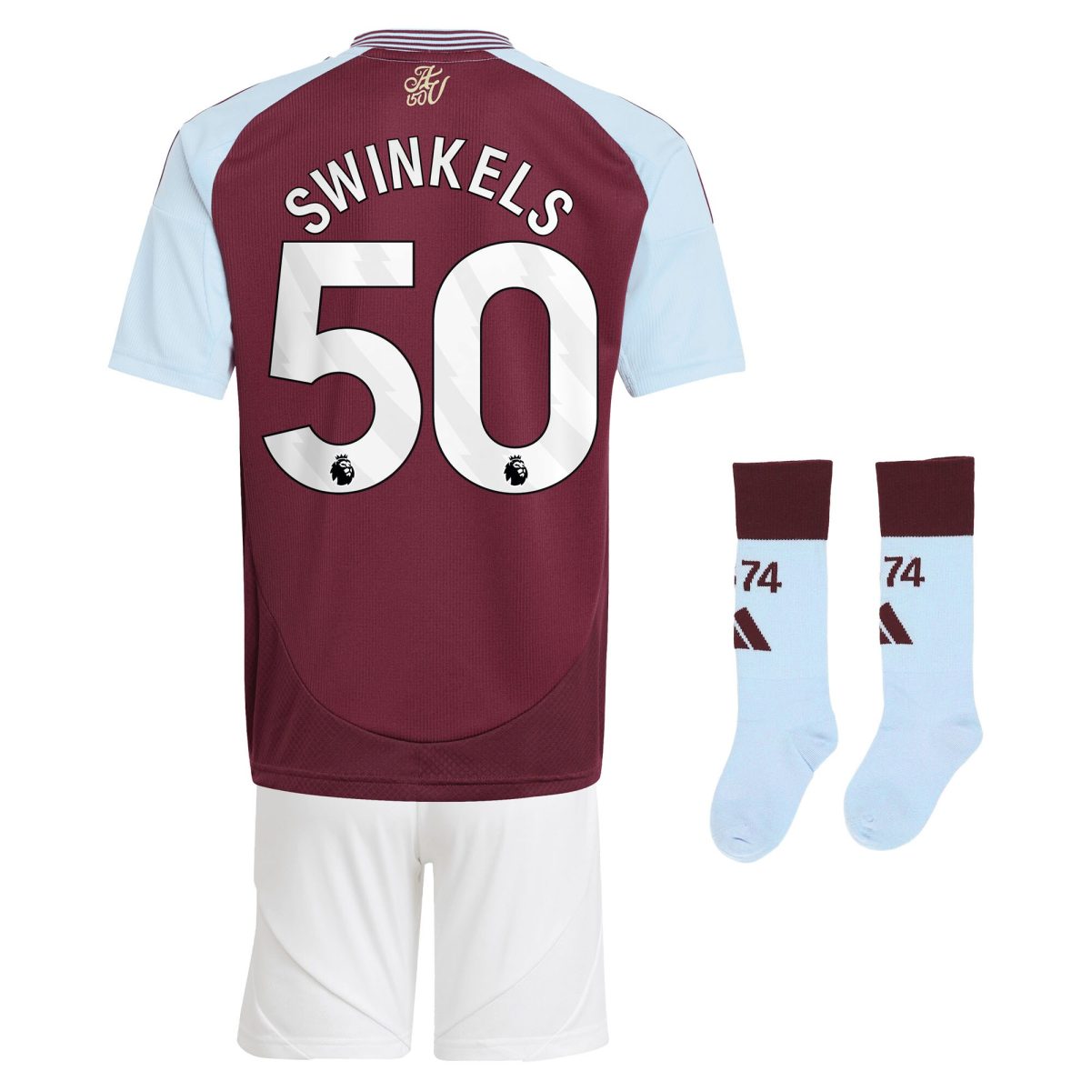 aston villa adidas home mini kit 2024-25 with swinkels 50 printing Collection | Official Aston Villa Kits for Fans