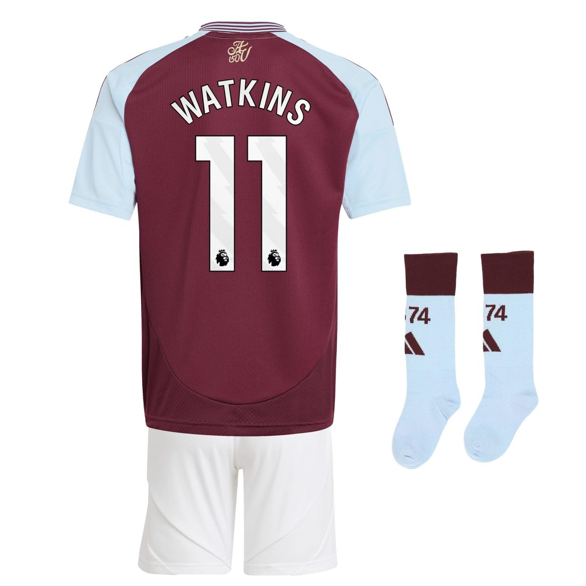 aston villa adidas home mini kit 2024-25 with watkins 11 printing Collection | Official Aston Villa Kits for Fans
