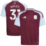 aston villa adidas home shirt 2024-25 – kids with bailey 31 printing Collection | Official Aston Villa Kits for Fans