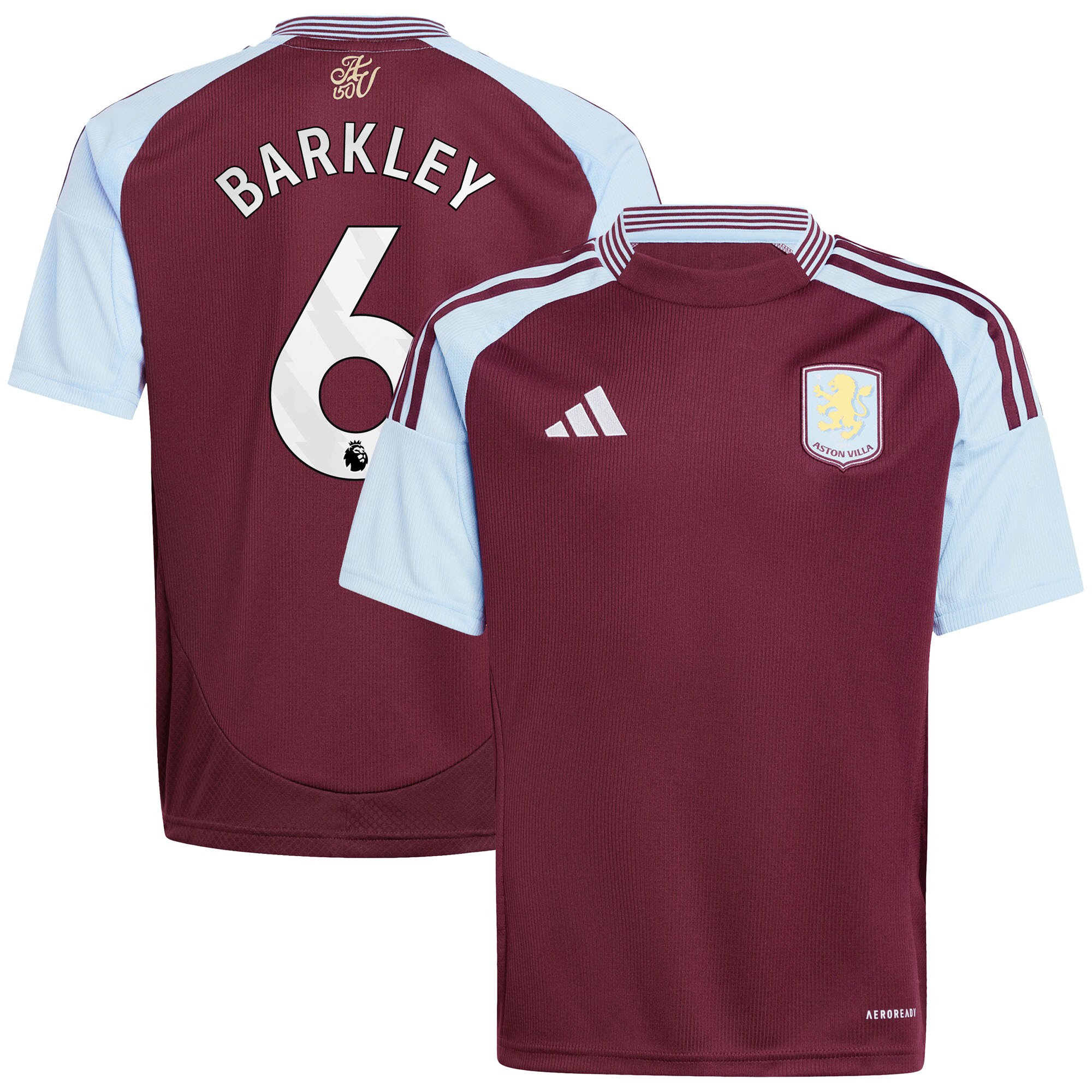 aston villa adidas home shirt 2024-25 – kids with barkley 6 printing Collection | Official Aston Villa Kits for Fans