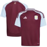 aston villa adidas home shirt 2024-25 – kids with custom printing Collection | Official Aston Villa Kits for Fans