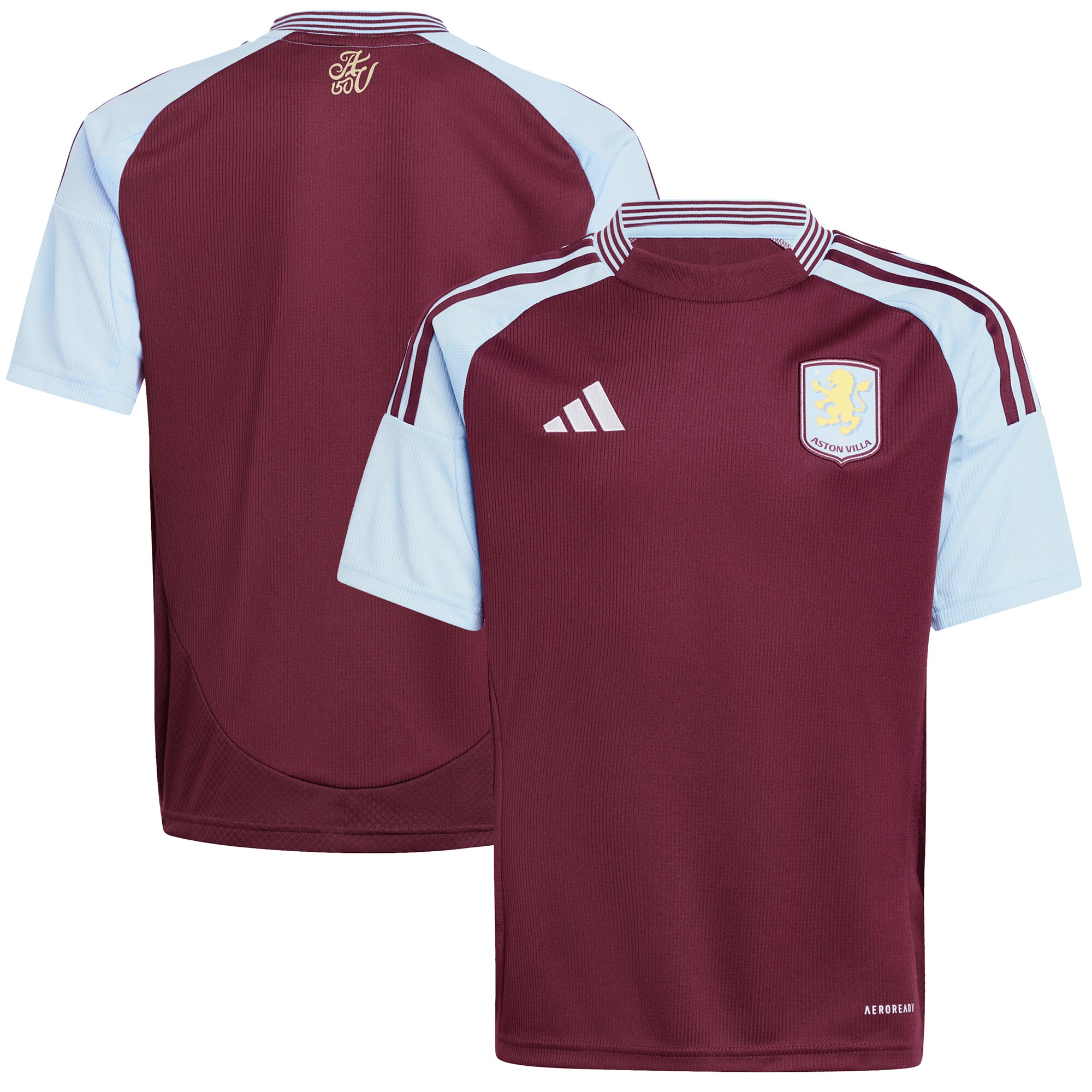 aston villa adidas home shirt 2024-25 – kids with custom printing Collection | Official Aston Villa Kits for Fans