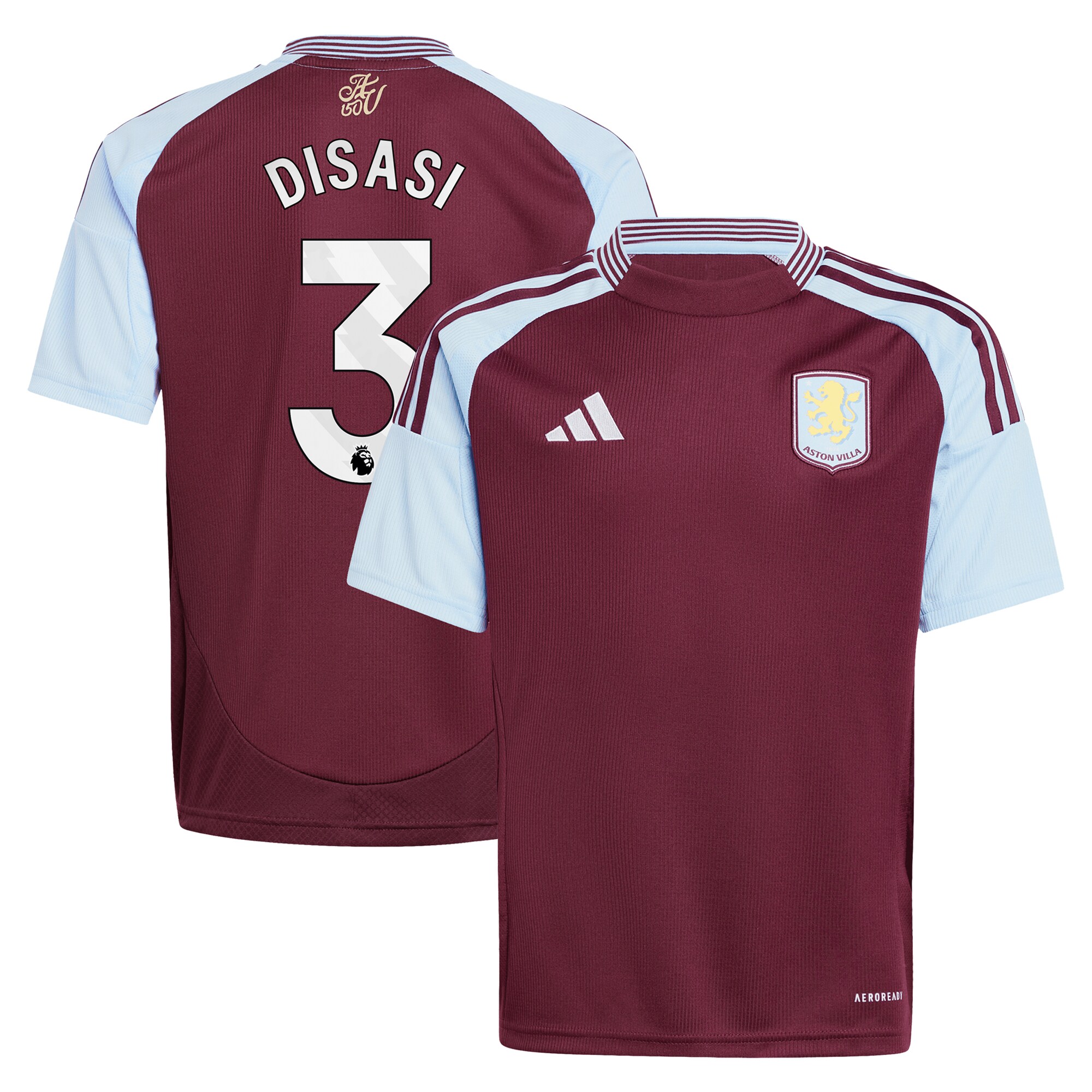 aston villa adidas home shirt 2024-25 – kids with disasi 3 printing Collection | Official Aston Villa Kits for Fans
