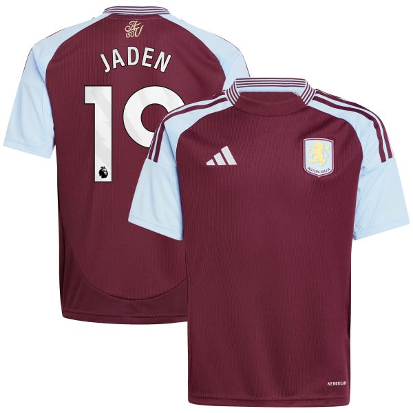 aston villa adidas home shirt 2024-25 – kids with jaden 19 printing Collection | Official Aston Villa Kits for Fans