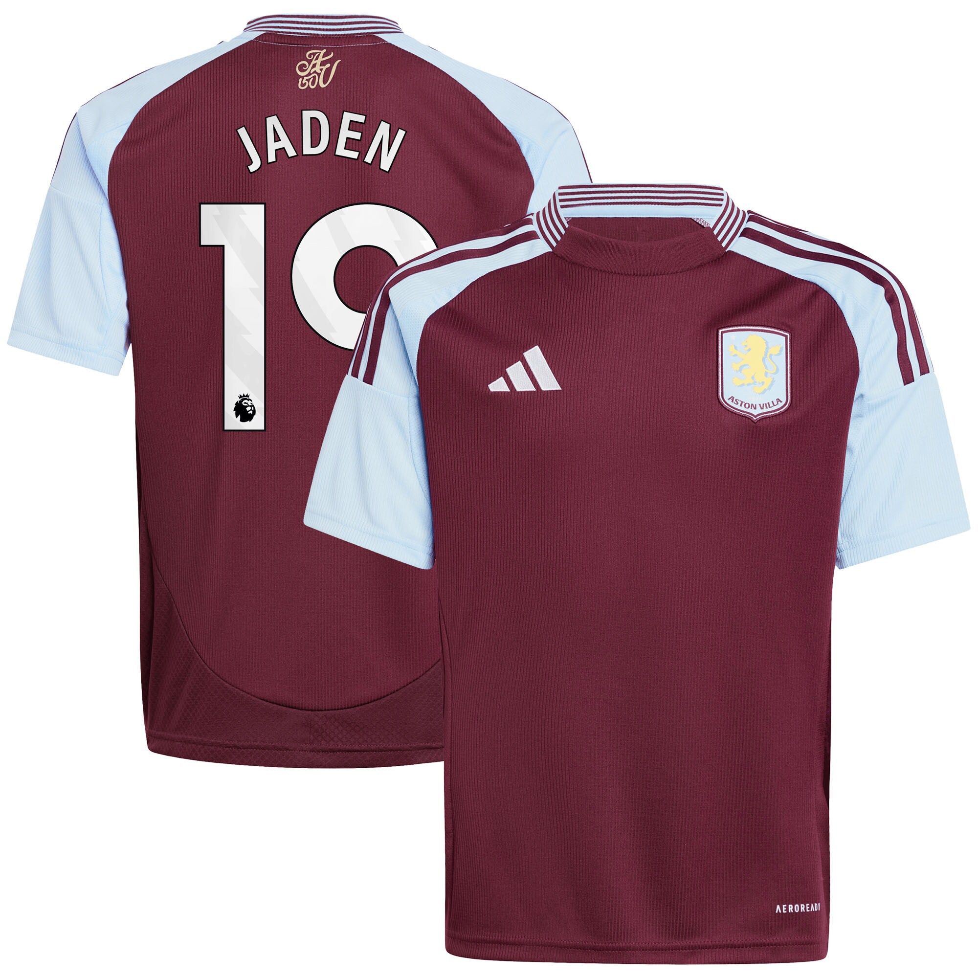 aston villa adidas home shirt 2024-25 – kids with jaden 19 printing Collection | Official Aston Villa Kits for Fans