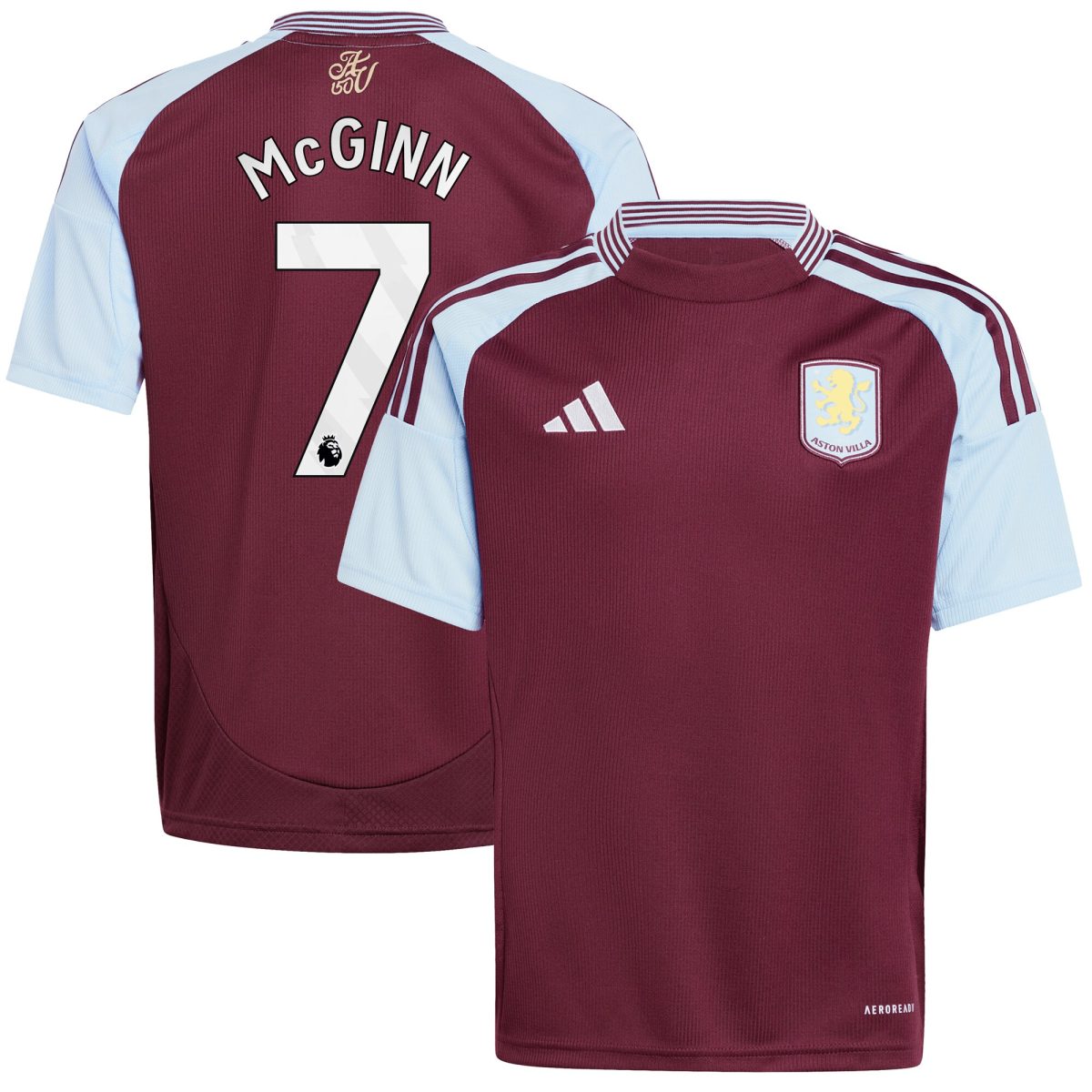 aston villa adidas home shirt 2024-25 – kids with john mcginn 7 printing Collection | Official Aston Villa Kits for Fans