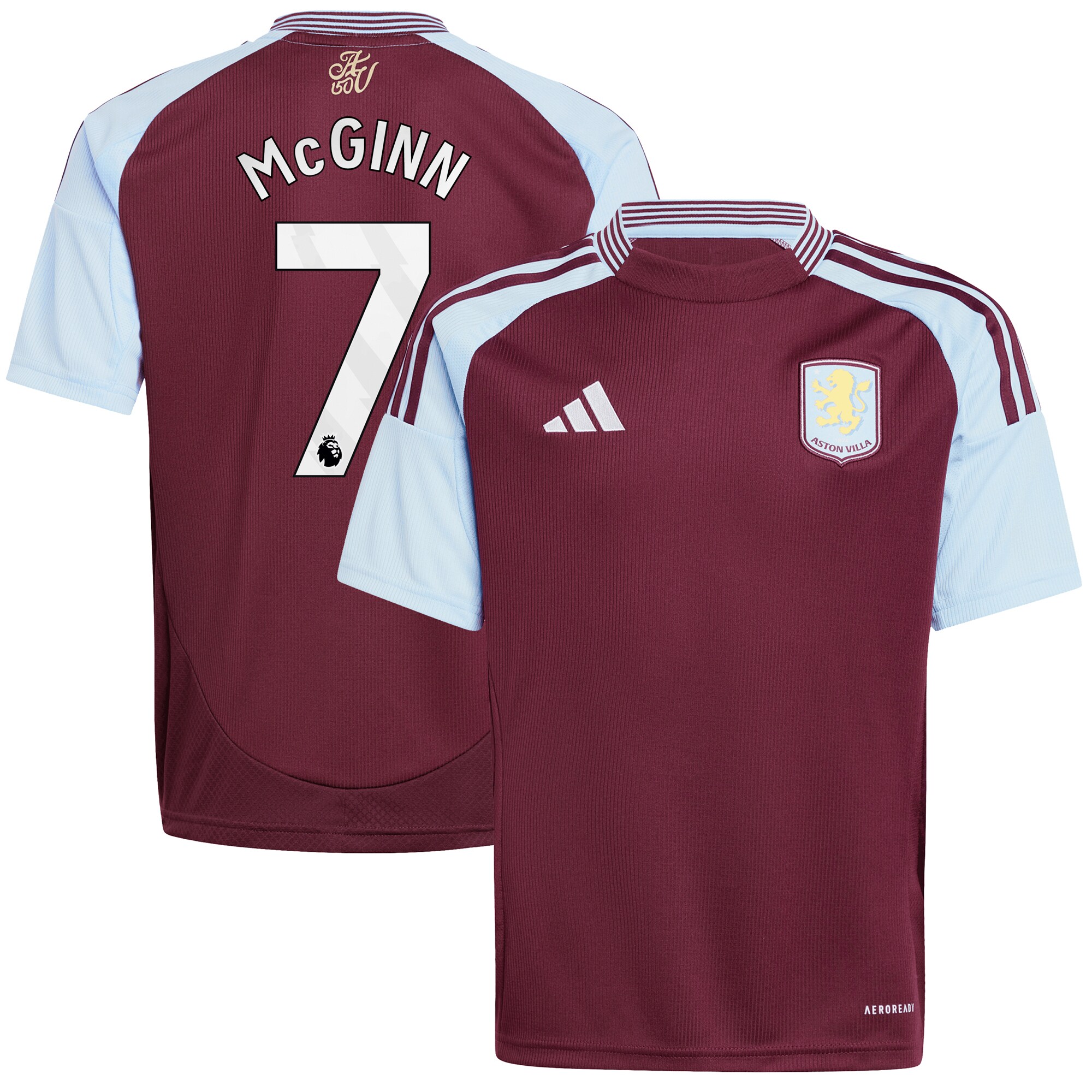 aston villa adidas home shirt 2024-25 – kids with john mcginn 7 printing Collection | Official Aston Villa Kits for Fans
