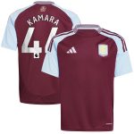 aston villa adidas home shirt 2024-25 – kids with kamara 44 printing Collection | Official Aston Villa Kits for Fans