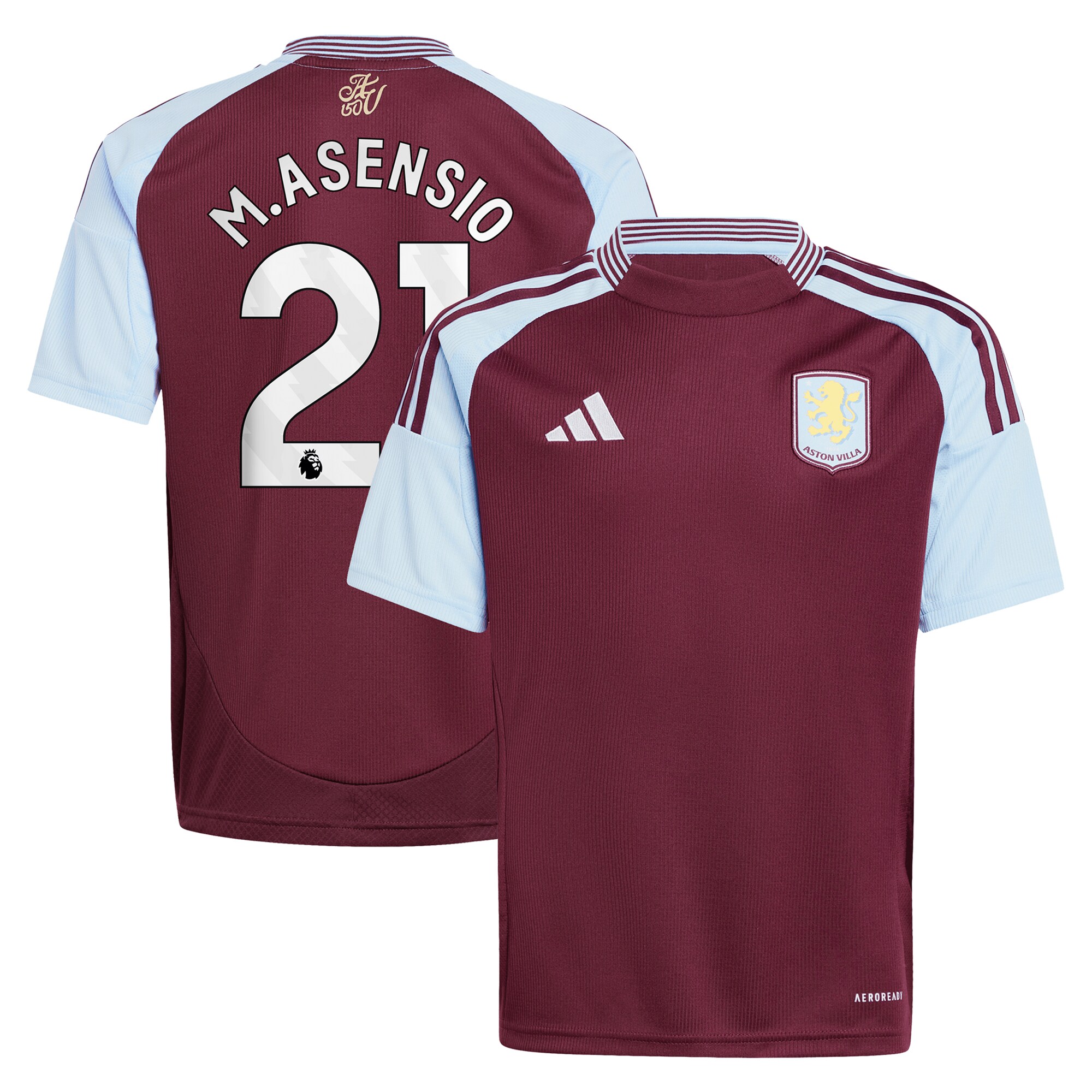 aston villa adidas home shirt 2024-25 – kids with m.asensio 21 printing Collection | Official Aston Villa Kits for Fans