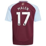 aston villa adidas home shirt 2024-25 – kids with malen 17 printing Collection | Official Aston Villa Kits for Fans