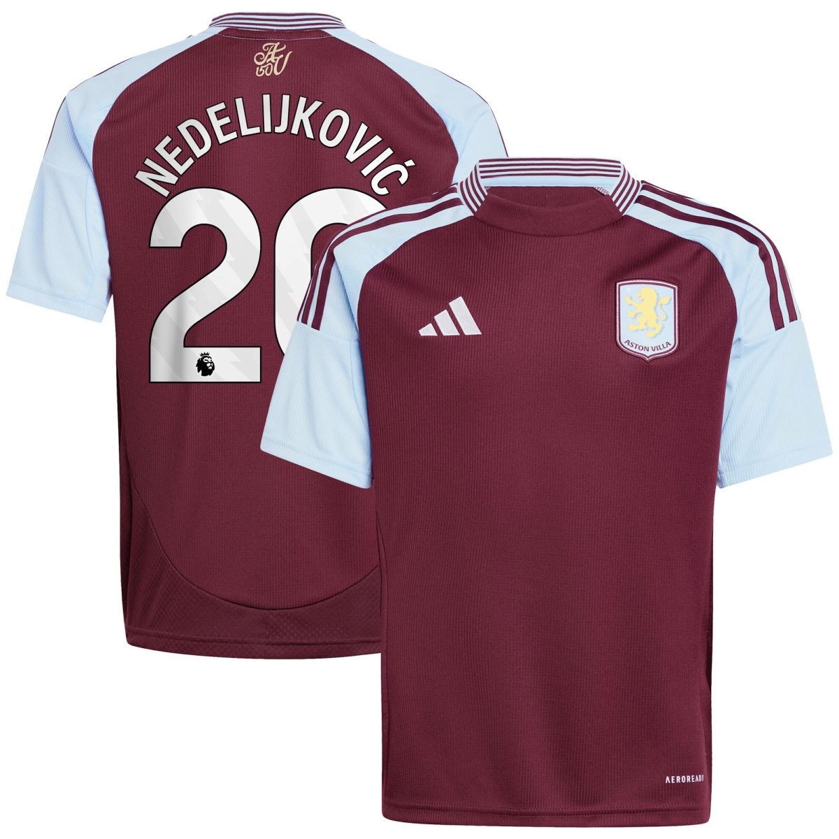 aston villa adidas home shirt 2024-25 – kids with nedeljković 20 printing Collection | Official Aston Villa Kits for Fans