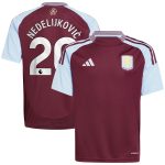 aston villa adidas home shirt 2024-25 – kids with nedeljković 20 printing Collection | Official Aston Villa Kits for Fans