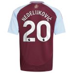aston villa adidas home shirt 2024-25 – kids with nedeljković 20 printing Collection | Official Aston Villa Kits for Fans