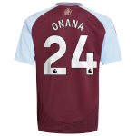 aston villa adidas home shirt 2024-25 – kids with onana 24 printing Collection | Official Aston Villa Kits for Fans