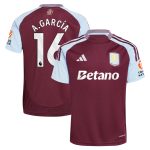 aston villa adidas home shirt 2024-25 with a.garcía 16 printing Collection | Official Aston Villa Kits for Fans