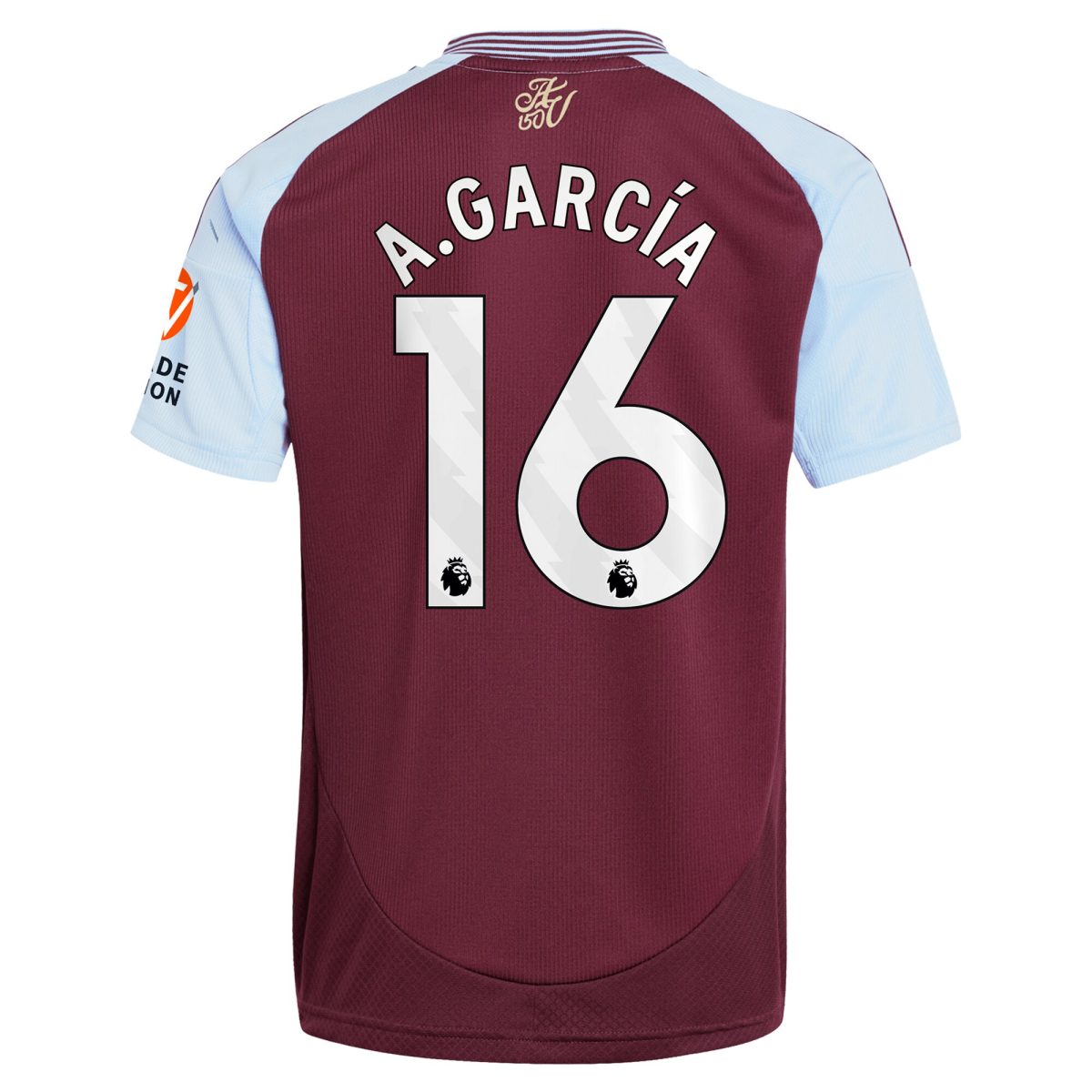 aston villa adidas home shirt 2024-25 with a.garcía 16 printing Collection | Official Aston Villa Kits for Fans