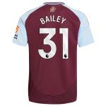 aston villa adidas home shirt 2024-25 with bailey 31 printing Collection | Official Aston Villa Kits for Fans