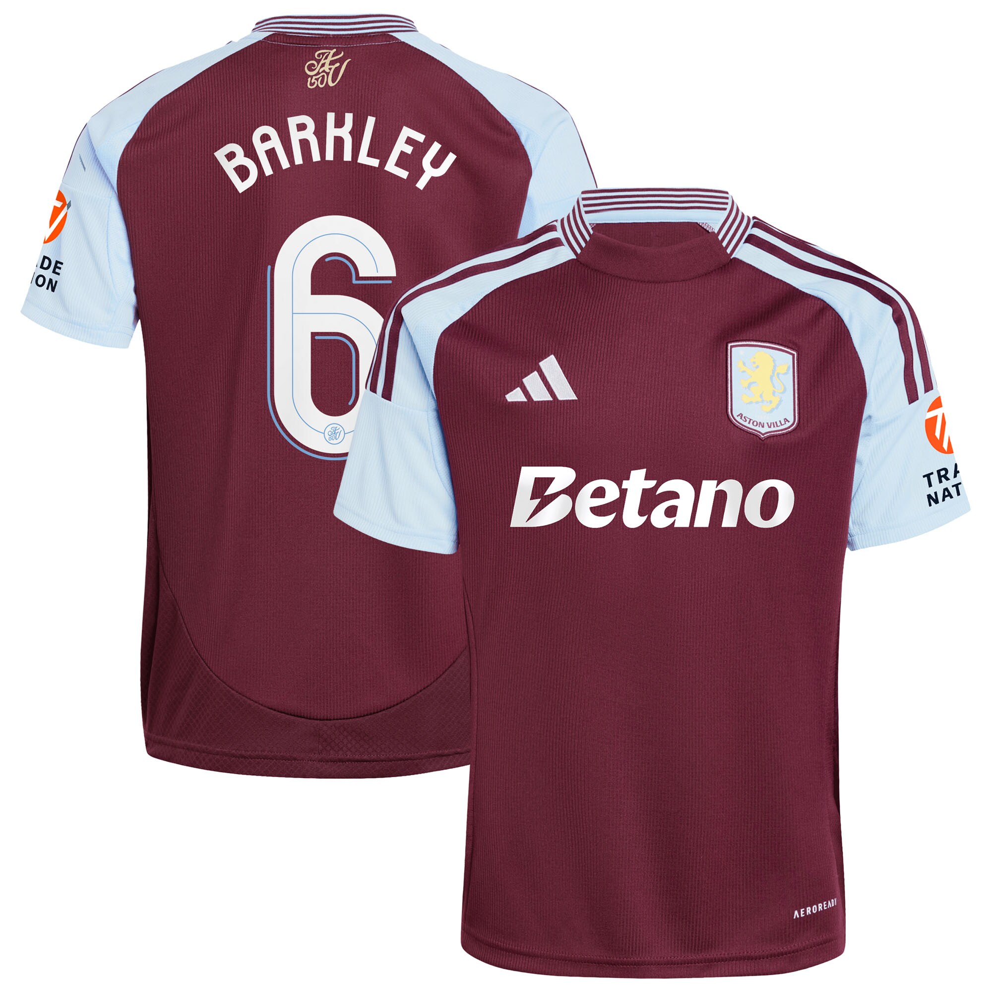 aston villa adidas home shirt 2024-25 with barkley 6 cup printing Collection | Official Aston Villa Kits for Fans