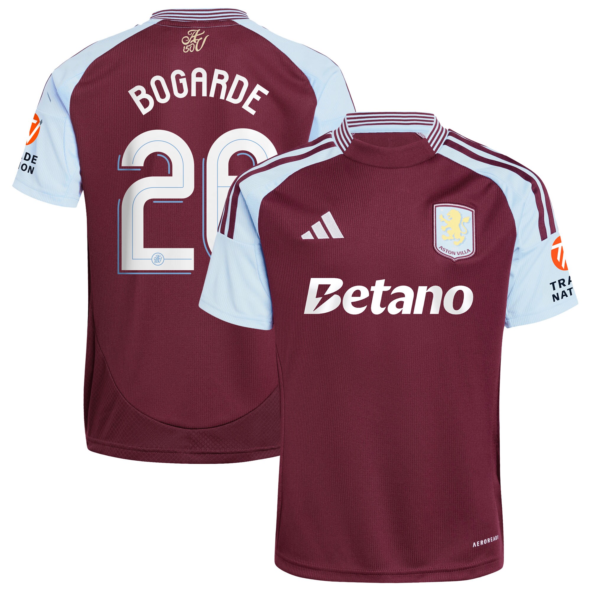 aston villa adidas home shirt 2024-25 with bogarde 26 cup printing Collection | Official Aston Villa Kits for Fans