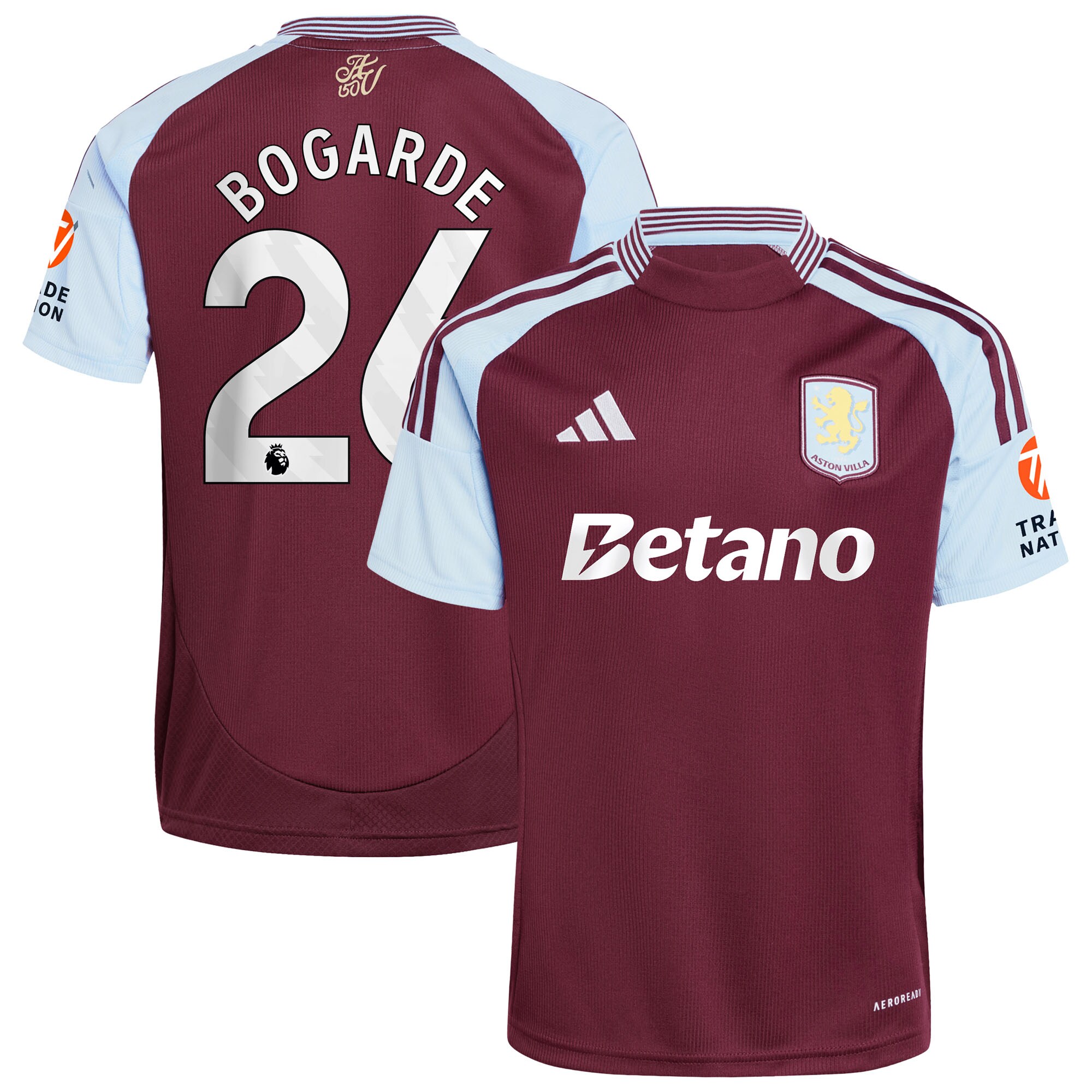 aston villa adidas home shirt 2024-25 with bogarde 26 printing Collection | Official Aston Villa Kits for Fans