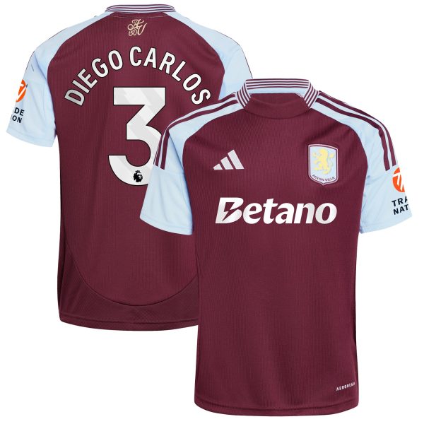 aston villa adidas home shirt 2024-25 with diego carlos 3 printing Collection | Official Aston Villa Kits for Fans